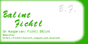 balint fichtl business card